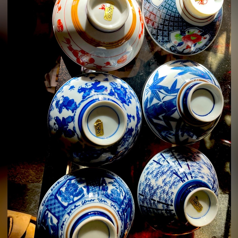 Vintage Japanese Rice bowls Enesco